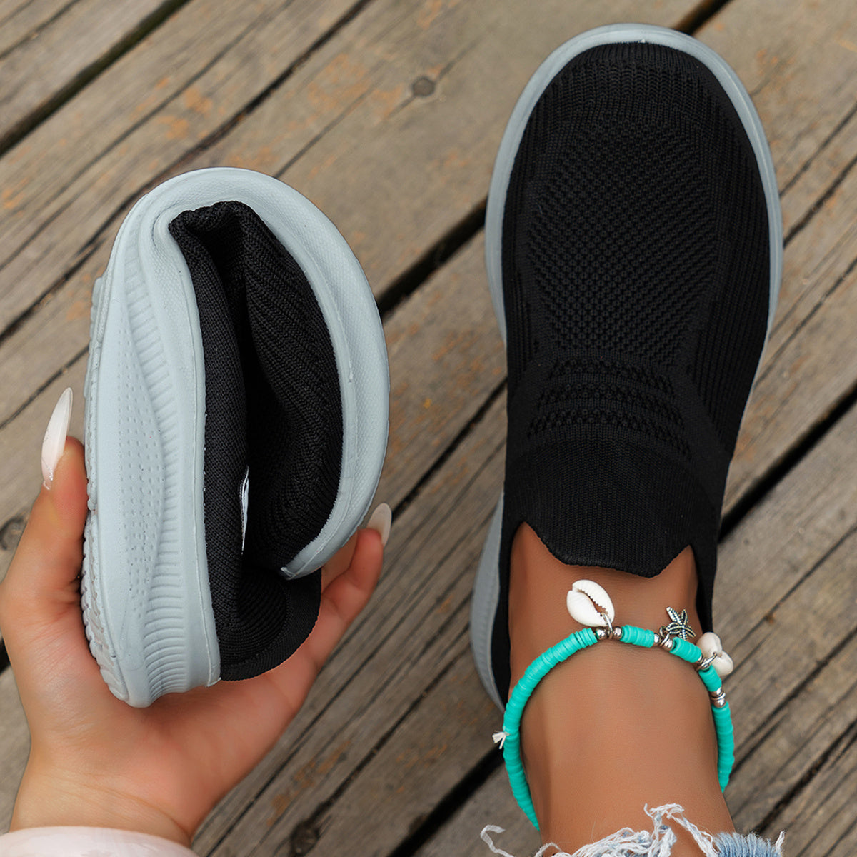 Bequeme Damen Sneaker – Leichte Slip-On Schuhe für Alltag & Spaziergänge