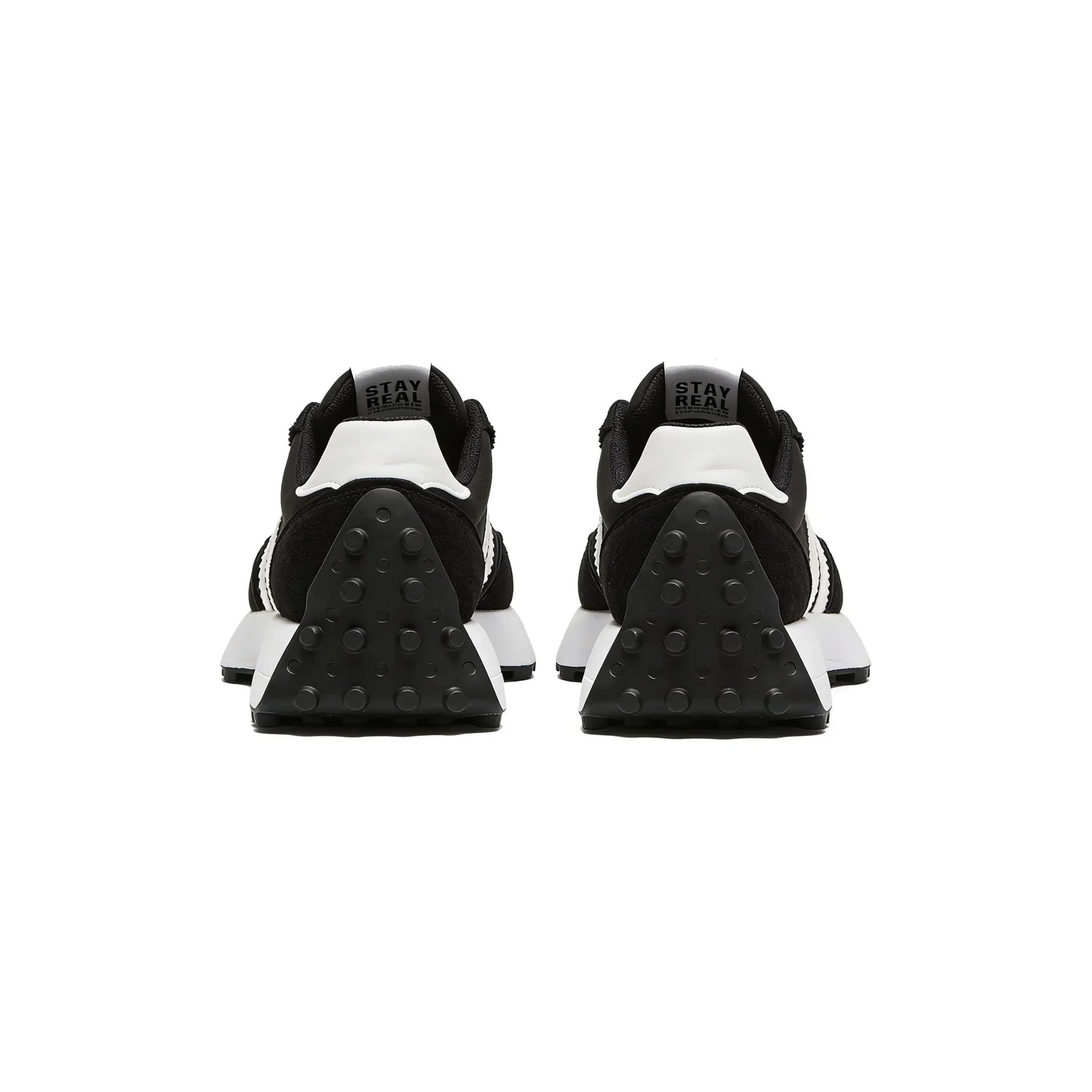 Gestreifte Freizeit-Sneaker CloudLane | Schwarz