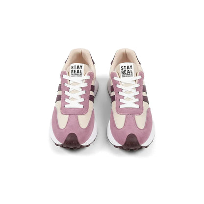 Gestreifte Freizeit-Sneaker CloudLane | Rosa