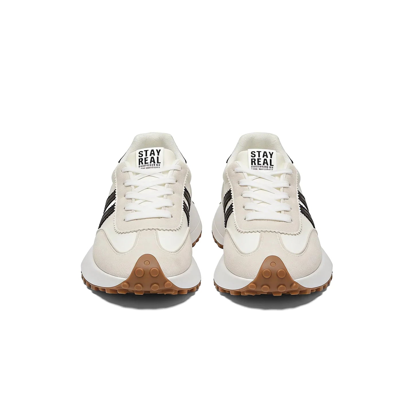 Gestreifte Freizeit-Sneaker CloudLane | Weiß