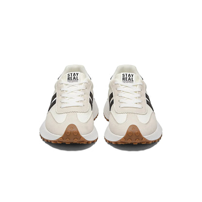 Gestreifte Freizeit-Sneaker CloudLane | Weiß