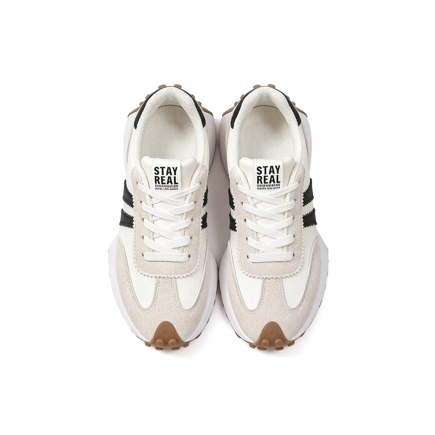 Gestreifte Freizeit-Sneaker CloudLane | Weiß