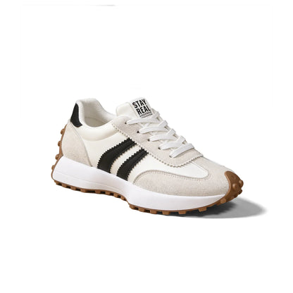 Gestreifte Freizeit-Sneaker CloudLane | Weiß