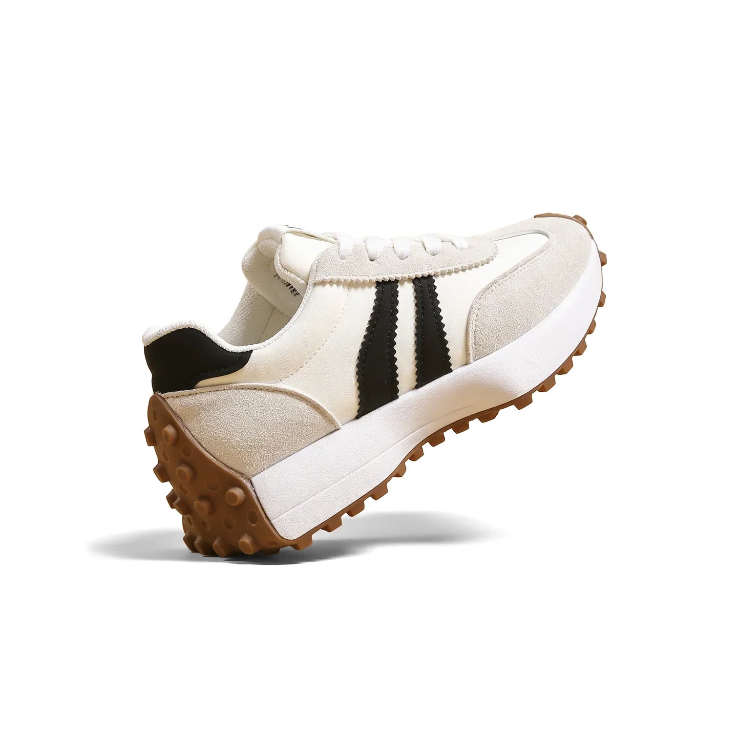 Gestreifte Freizeit-Sneaker CloudLane | Weiß