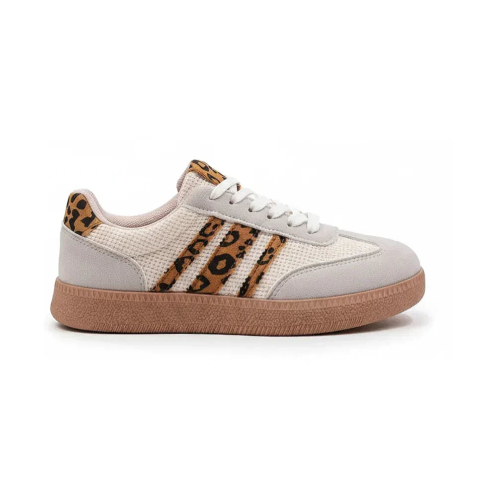 Limitierte Edition Retro-Sneaker im Samba-Stil mit Leopardenmuster