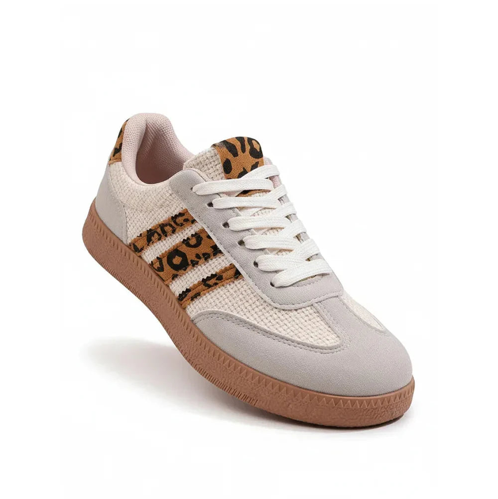 Limitierte Edition Retro-Sneaker im Samba-Stil mit Leopardenmuster