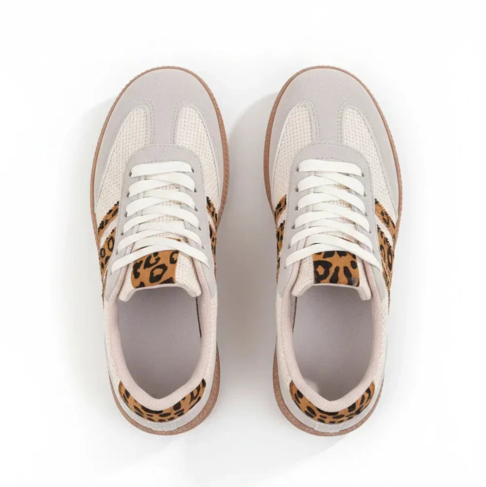 Limitierte Edition Retro-Sneaker im Samba-Stil mit Leopardenmuster