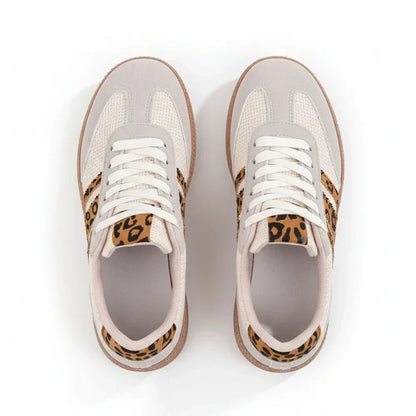 Limitierte Edition Retro-Sneaker im Samba-Stil mit Leopardenmuster