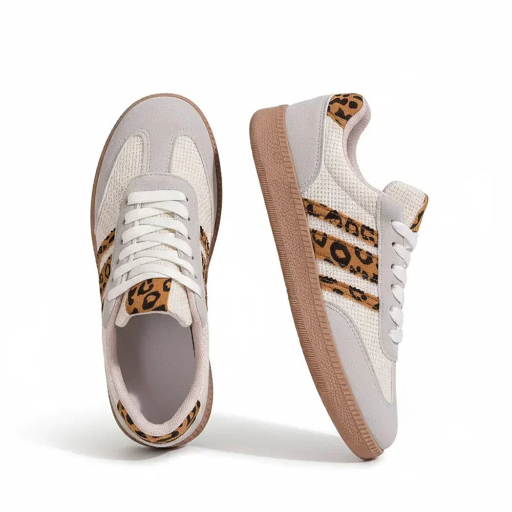 Limitierte Edition Retro-Sneaker im Samba-Stil mit Leopardenmuster