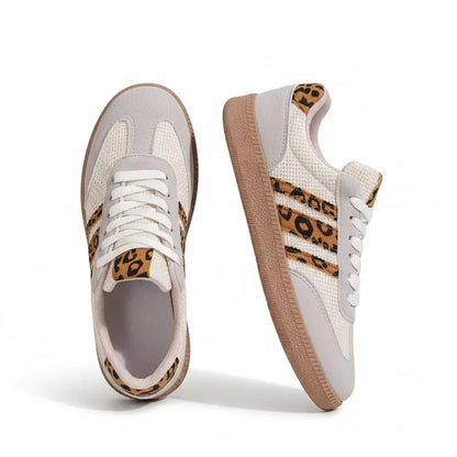 Limitierte Edition Retro-Sneaker im Samba-Stil mit Leopardenmuster